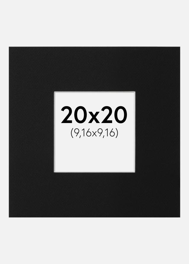 Artlink Passepartout Schwarz Standard (weißer Kern) 20x20 cm (9,16x9,16)