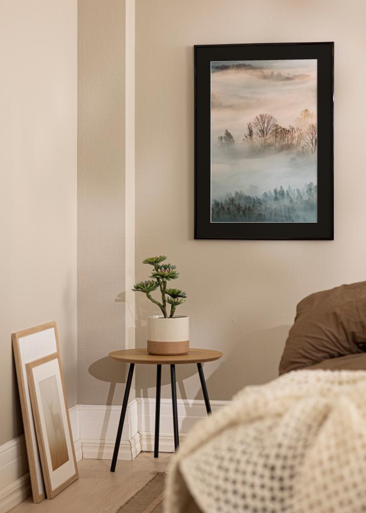 Ram med passepartou Rahmen New Lifestyle Schwarz 30x30 cm - Passepartout Schwarz 8x8 inches