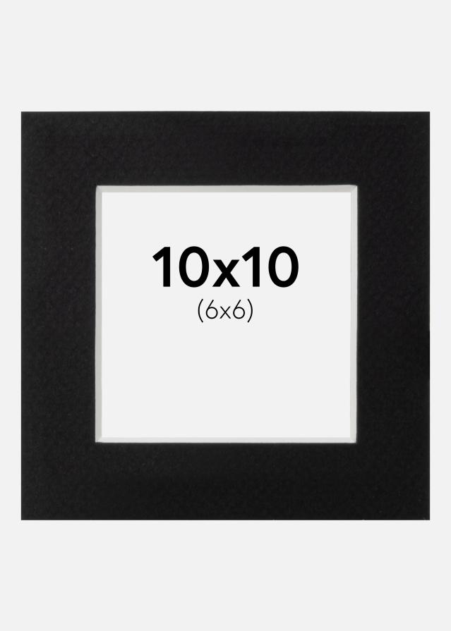 Artlink Passepartout Schwarz Standard (weißer Kern) 10x10 cm (6x6)
