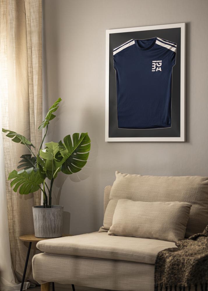 ID Factory Rahmen Trikotrahmen Acrylglas Weiß/Schwarz 60x80 cm