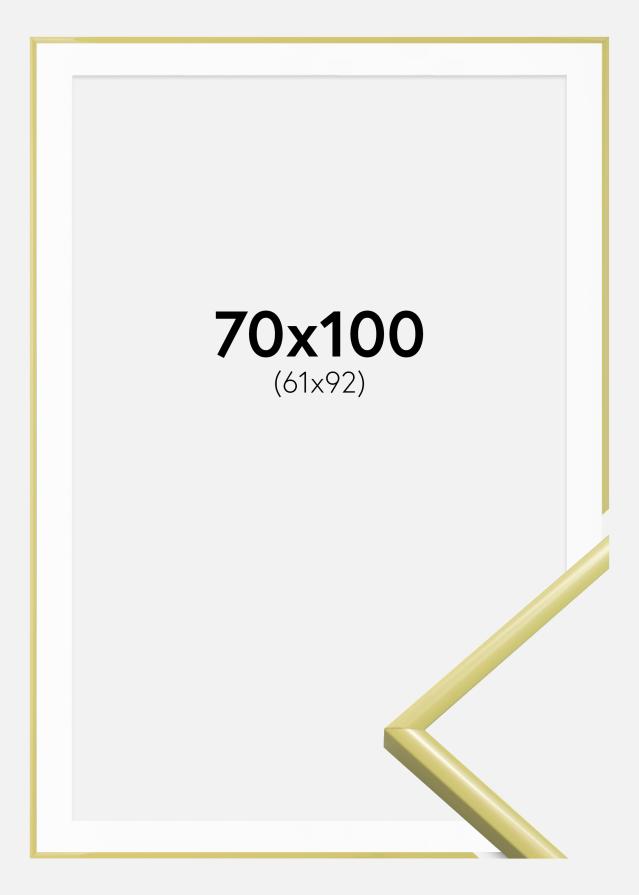 Ram med passepartou Rahmen New Lifestyle Hellgelb 70x100 cm - Passepartout Weiß 62x93 cm