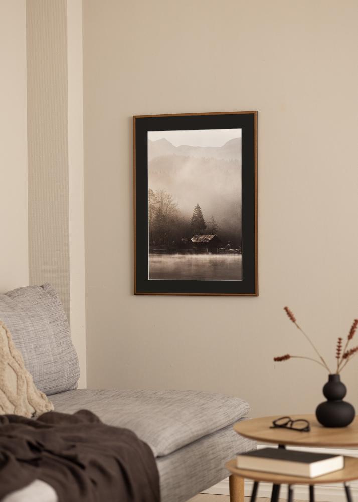 Ram med passepartou Rahmen New Lifestyle Bronze 60x80 cm - Passepartout Schwarz 50x65 cm