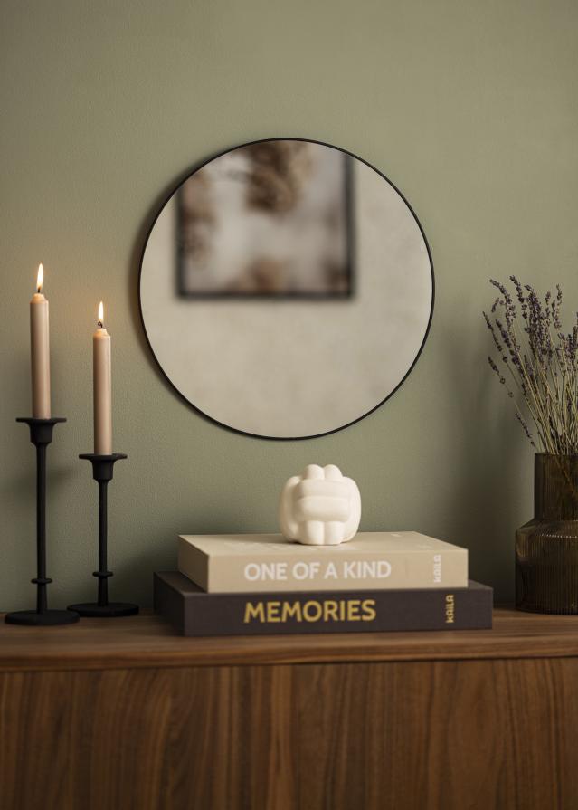 KAILA KAILA Round Mirror - Thin Black 40 cm Ø