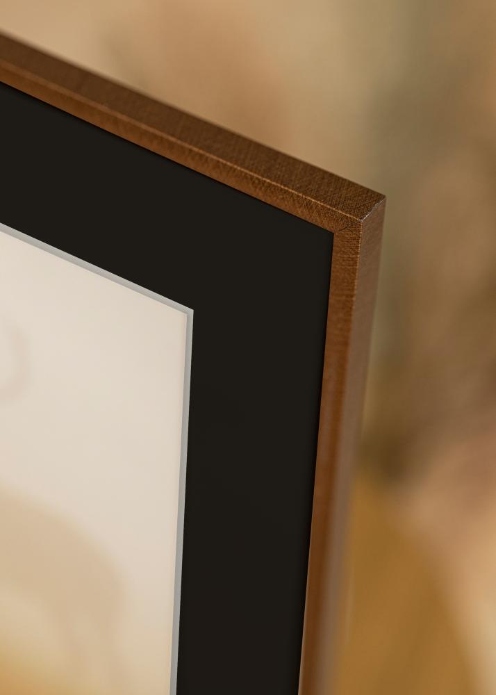 Ram med passepartou Rahmen New Lifestyle Bronze 60x80 cm - Passepartout Schwarz 50x65 cm