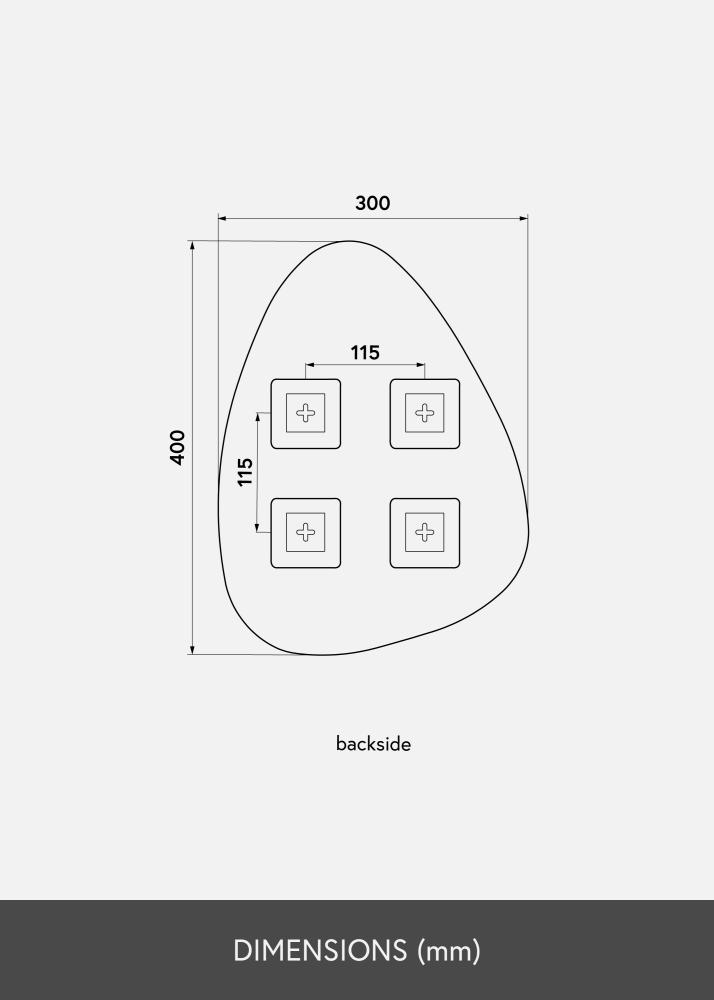 KAILA KAILA Spiegel Shape I Rose Gold 30x40 cm