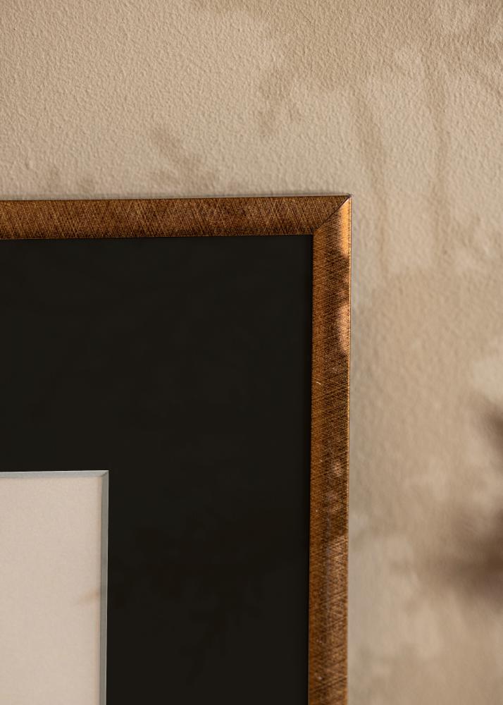 Ram med passepartou Rahmen New Lifestyle Bronze 60x80 cm - Passepartout Schwarz 50x65 cm