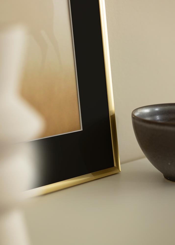 Ram med passepartou Rahmen New Lifestyle Gold 70x100 cm - Passepartout Schwarz 24x36 inches