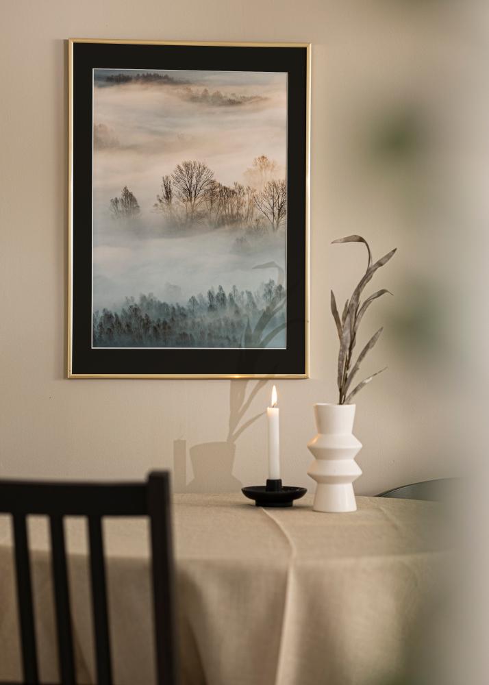 Ram med passepartou Rahmen New Lifestyle Gold 70x100 cm - Passepartout Schwarz 24x36 inches