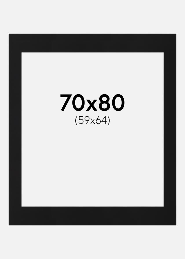 Artlink Passepartout Schwarz Standard (weißer Kern) 70x80 cm (59x64)