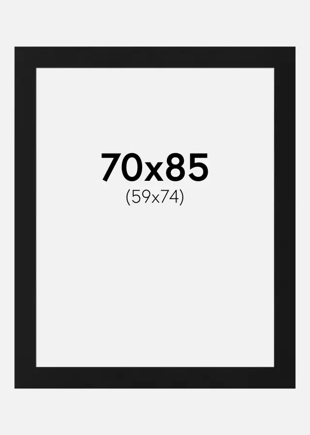 Artlink Passepartout Schwarz Standard (weißer Kern) 70x85 cm (59x74)