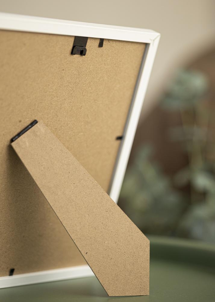 Ram med passepartou Rahmen Trendy Weiß 20x25 cm - Passepartout Schwarz 14x18 cm