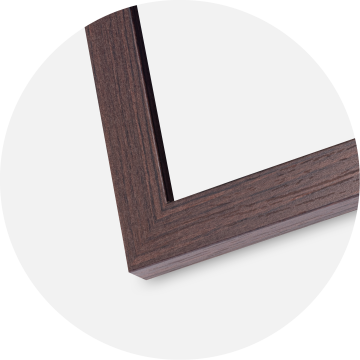 BGA Rahmen Deco Acrylglas Walnuss 60x60 cm