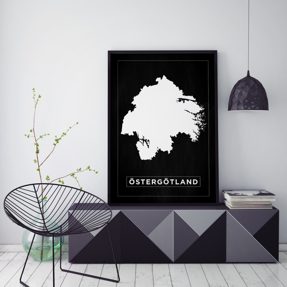 Bildverkstad Map - Östergötland - Black