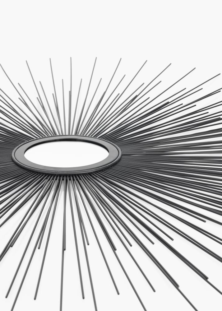 KAILA KAILA Runder Spiegel Sunrays - Schwarz 80 cm Ø