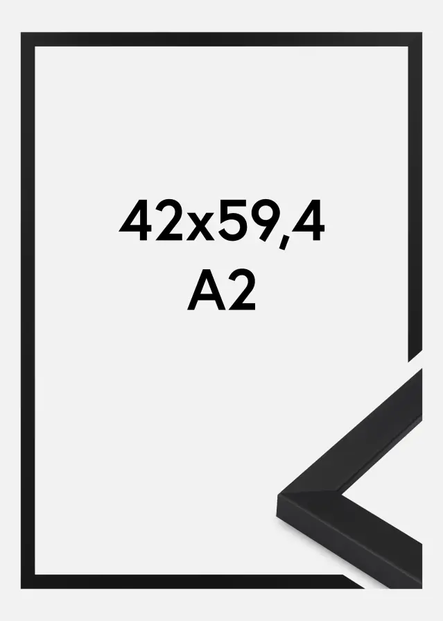 Jämtlands Ramfabrik Rahmen Oban Acrylglas Schwarz 42x59,4 cm (A2)