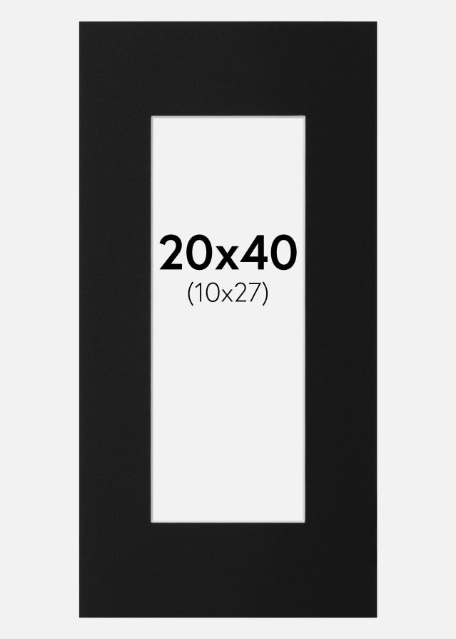 Artlink Passepartout Schwarz Standard (weißer Kern) 20x40 cm (10x27)