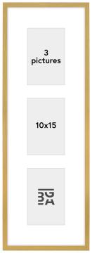 Galleri 1 Edsbyn Collage-Rahmen IV Gold - 3 Bilder (10x15 cm)