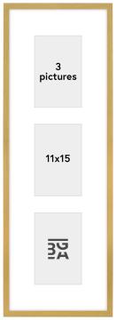 Galleri 1 Edsbyn Collage-Rahmen VIII Gold - 3 Bilder (11x15 cm)