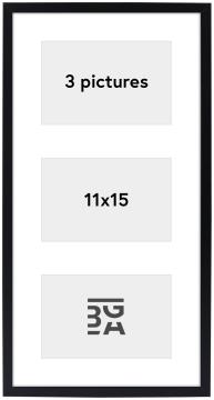 Galleri 1 Edsbyn Collage-Rahmen XVII Schwarz - 3 Bilder (11x15 cm)