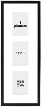 Galleri 1 Edsbyn Collage-Rahmen V Schwarz - 3 Bilder (11x15 cm)