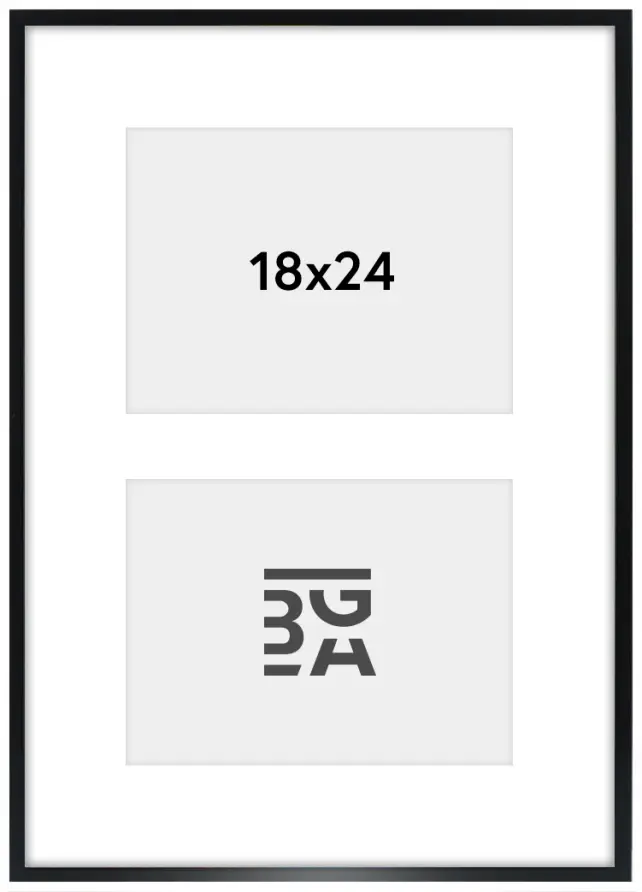 Galleri 1 Edsbyn Collage-Rahmen XXII Schwarz - 2 Bilder (18x24 cm)