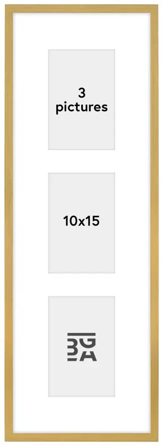 Galleri 1 Edsbyn Collage-Rahmen IV Gold - 3 Bilder (10x15 cm)