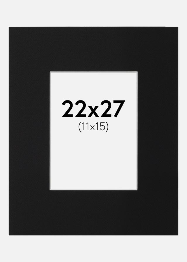 Artlink Passepartout Schwarz Standard (weißer Kern) 22x27 cm (11x15)