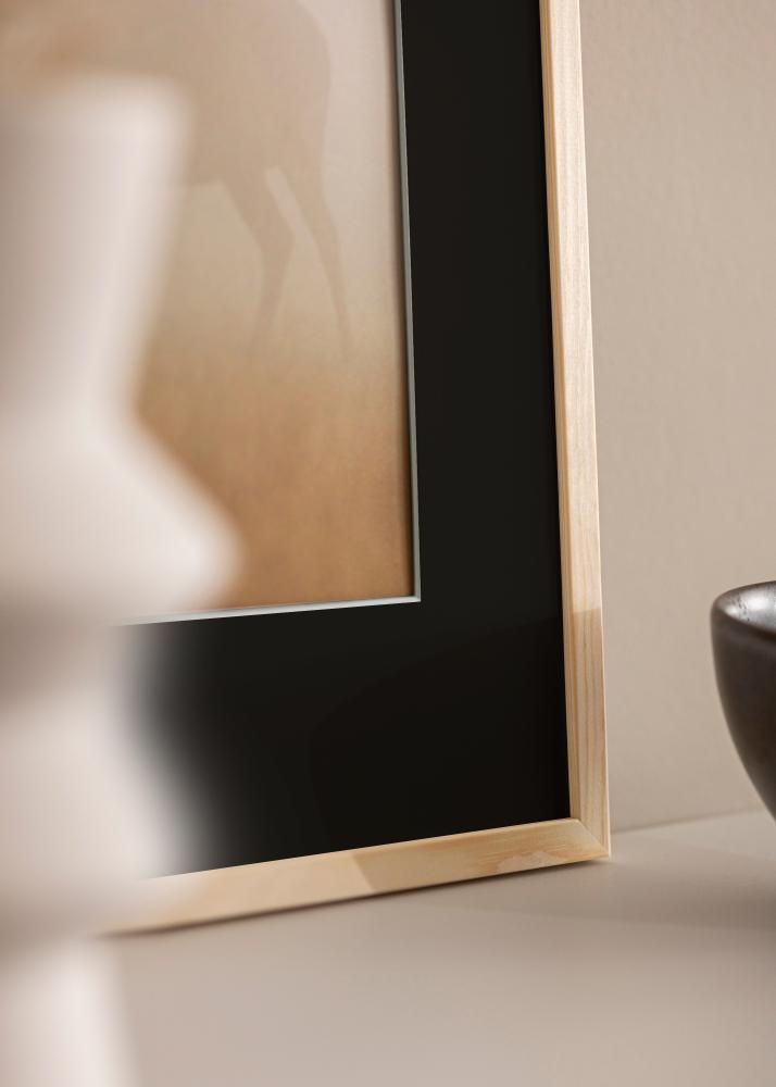 Ram med passepartou Rahmen Galant Kiefer 35x50 cm - Passepartout Schwarz 11x17 inches