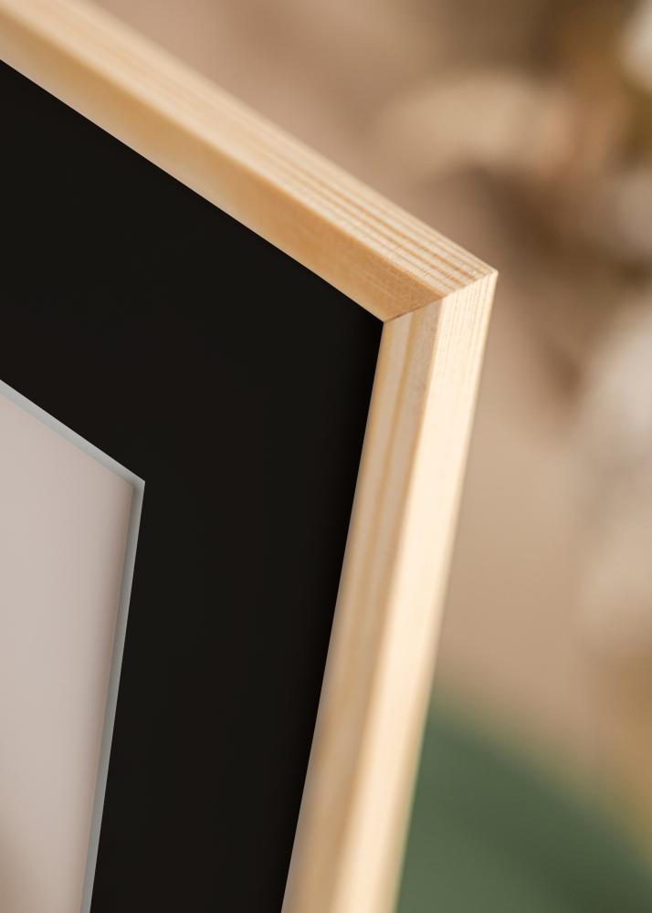 Ram med passepartou Rahmen Galant Kiefer 35x50 cm - Passepartout Schwarz 11x17 inches