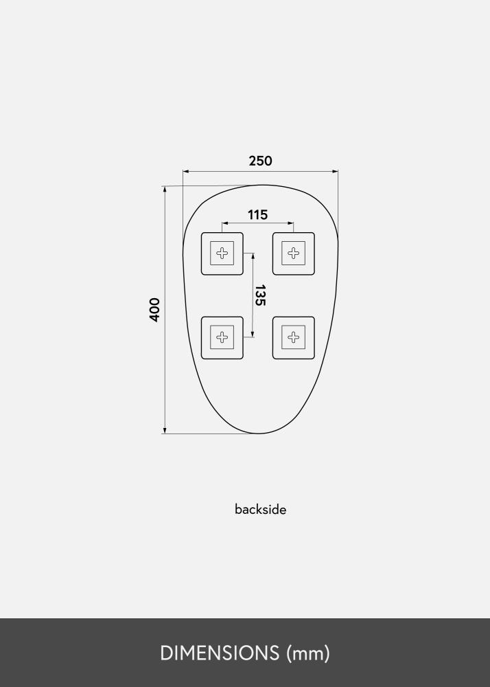 KAILA KAILA Spiegel Shape II Rose Gold 25x40 cm