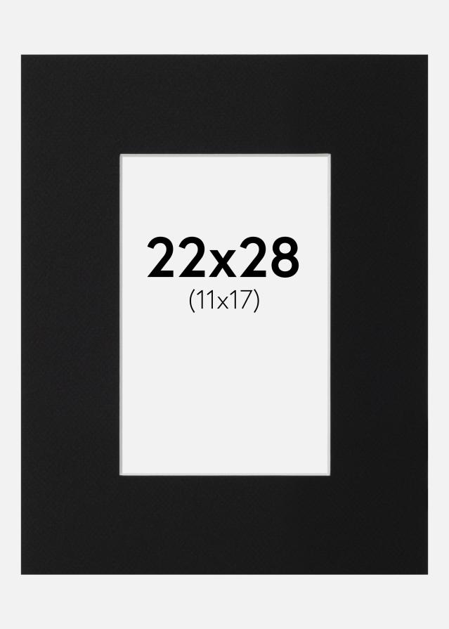 Artlink Passepartout Schwarz Standard (weißer Kern) 22x28 cm (11x17)