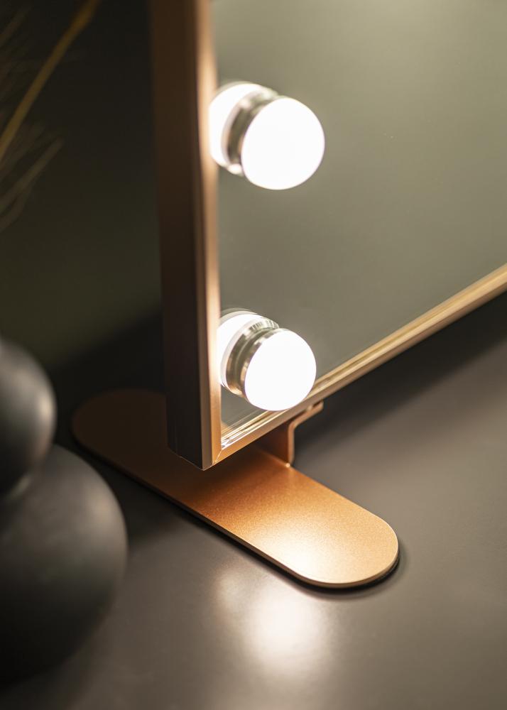 KAILA KAILA Kosmetikspiegel Hollywood 14 Roségold 60x50 cm