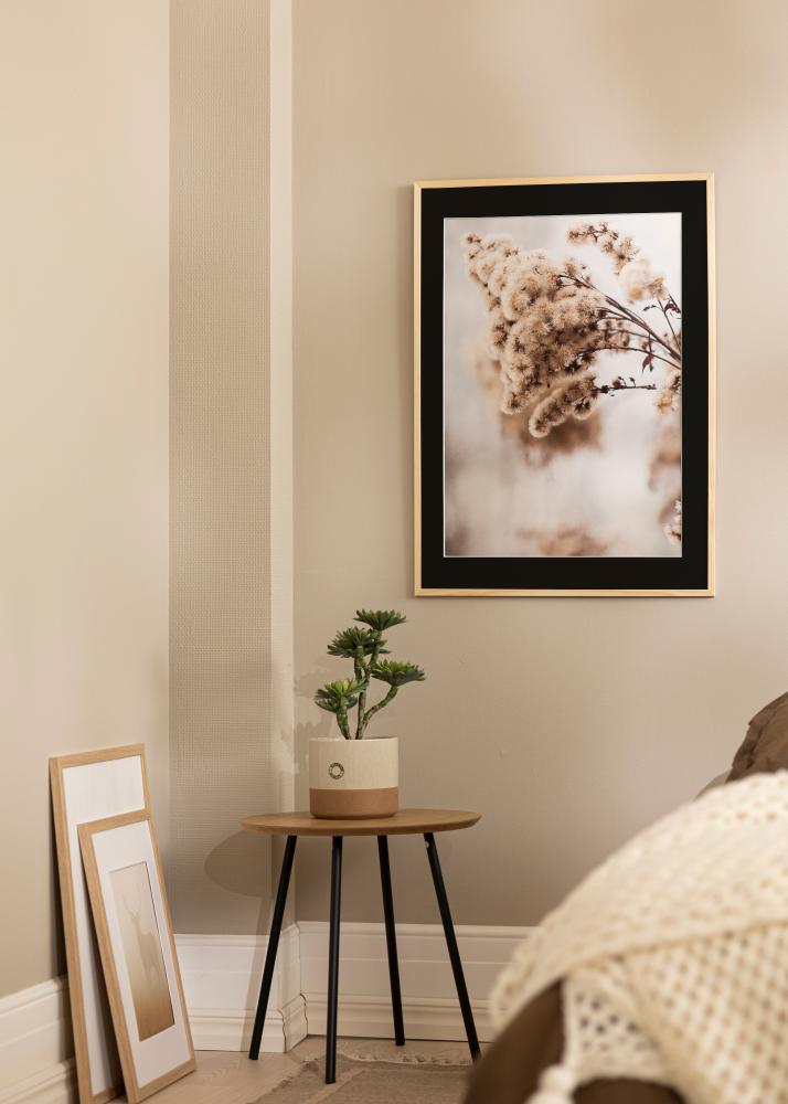 Ram med passepartou Rahmen Galant Kiefer 35x50 cm - Passepartout Schwarz 11x17 inches