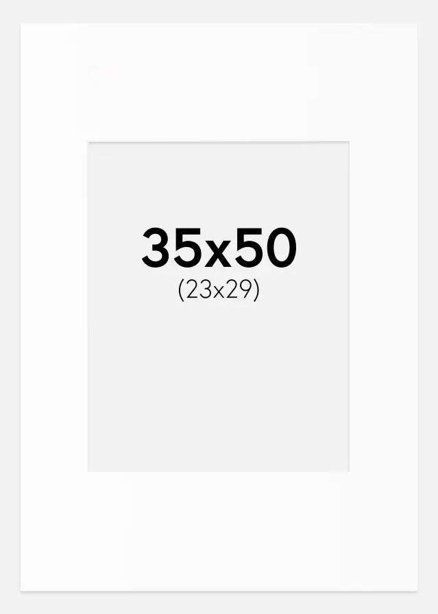 Artlink Passepartout Weiß Standard (weißer Kern) 35x50 cm (23x29)