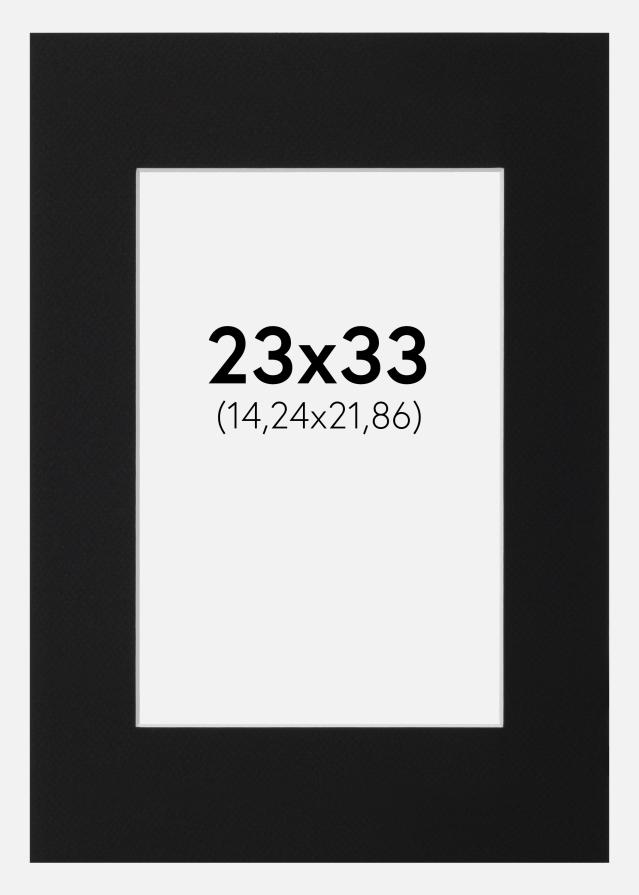 Artlink Passepartout Schwarz Standard (weißer Kern) 23x33 cm (14,24x21,86)