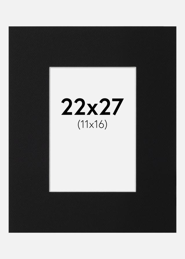 Artlink Passepartout Schwarz Standard (weißer Kern) 22x27 cm (11x16)