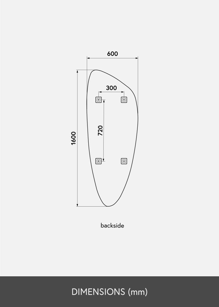 KAILA KAILA Spiegel Slim 60x160 cm