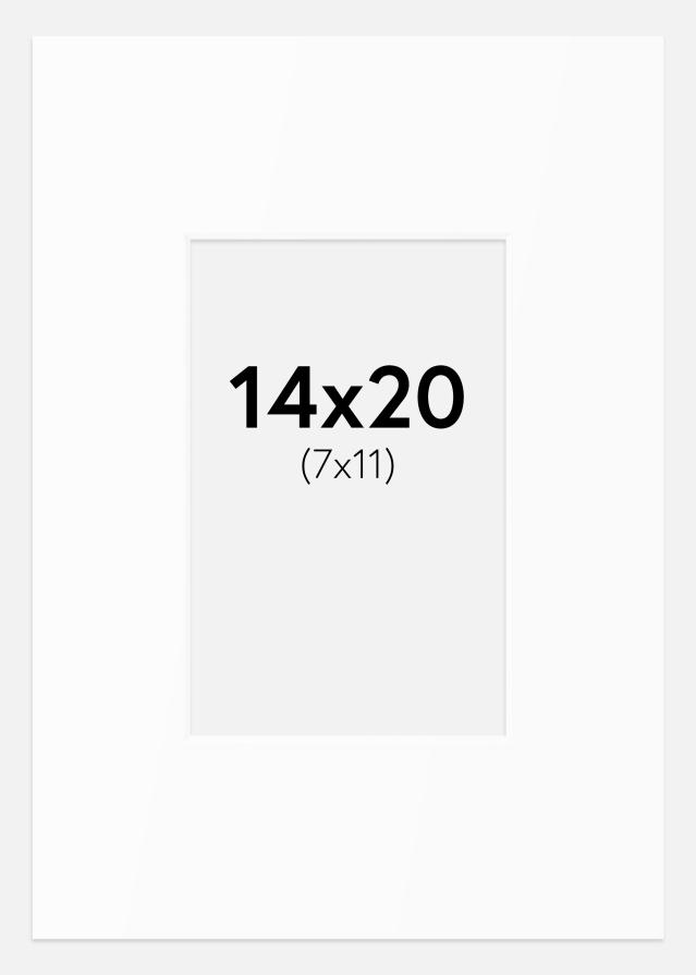 Artlink Passepartout Weiß Standard (weißer Kern) 14x20 cm (7x11)