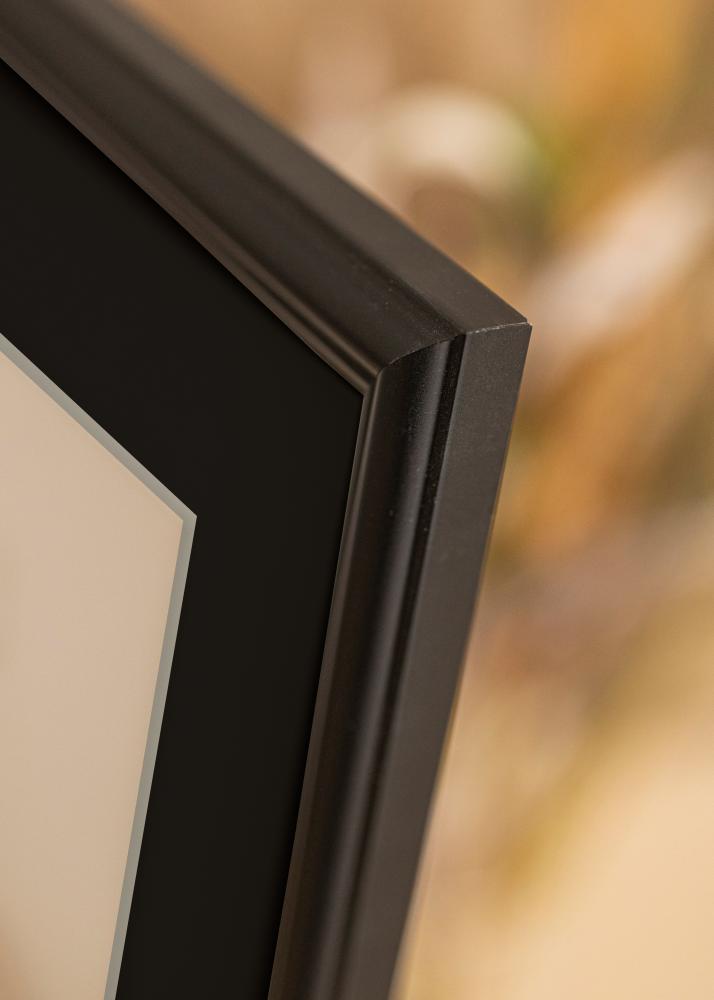 Ram med passepartou Rahmen Siljan Schwarz 60x60 cm - Passepartout Schwarz 50x50 cm