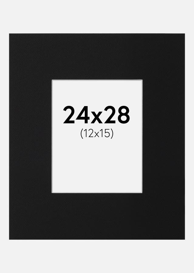 Artlink Passepartout Schwarz Standard (weißer Kern) 24x28 cm (12x15)