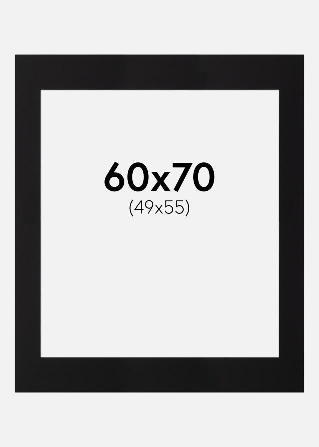 Artlink Passepartout Schwarz Standard (weißer Kern) 60x70 cm (49x55)