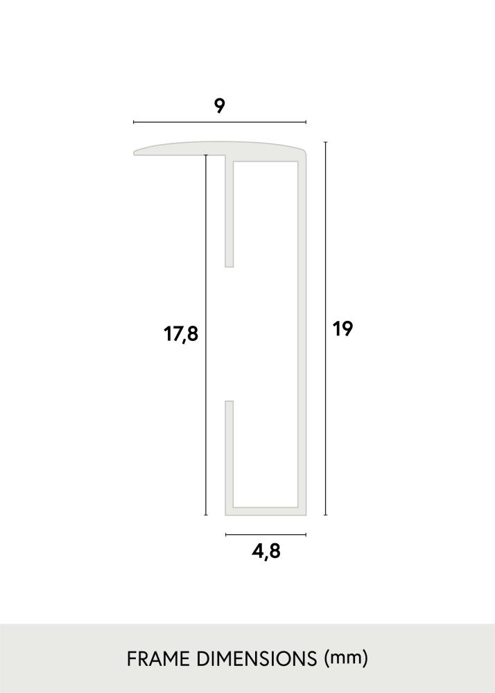 Estancia Rahmen Aluminium Acrylglas Schwarz 70x100 cm