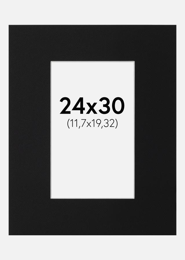 Artlink Passepartout Schwarz Standard (weißer Kern) 24x30 cm (11,7x19,32)