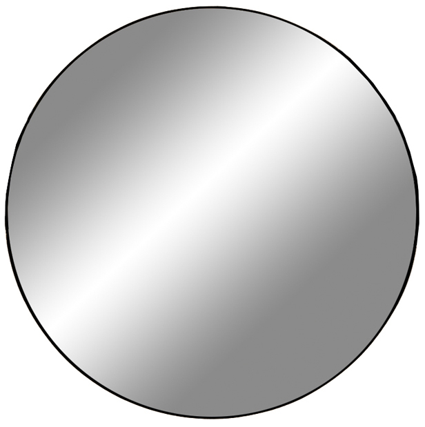 KAILA KAILA Round Mirror - Thin Black 40 cm Ø