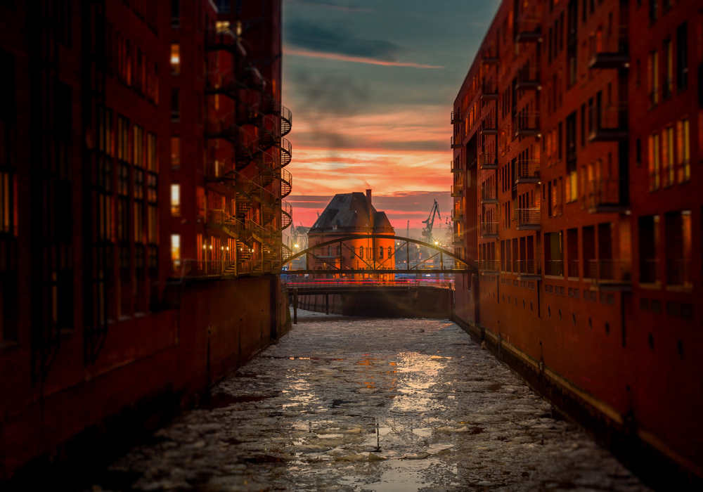 Bildverkstad Stadt im Wasser Poster