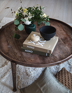 Coffee Table Photo Album auf dem Wohnzimmertisch