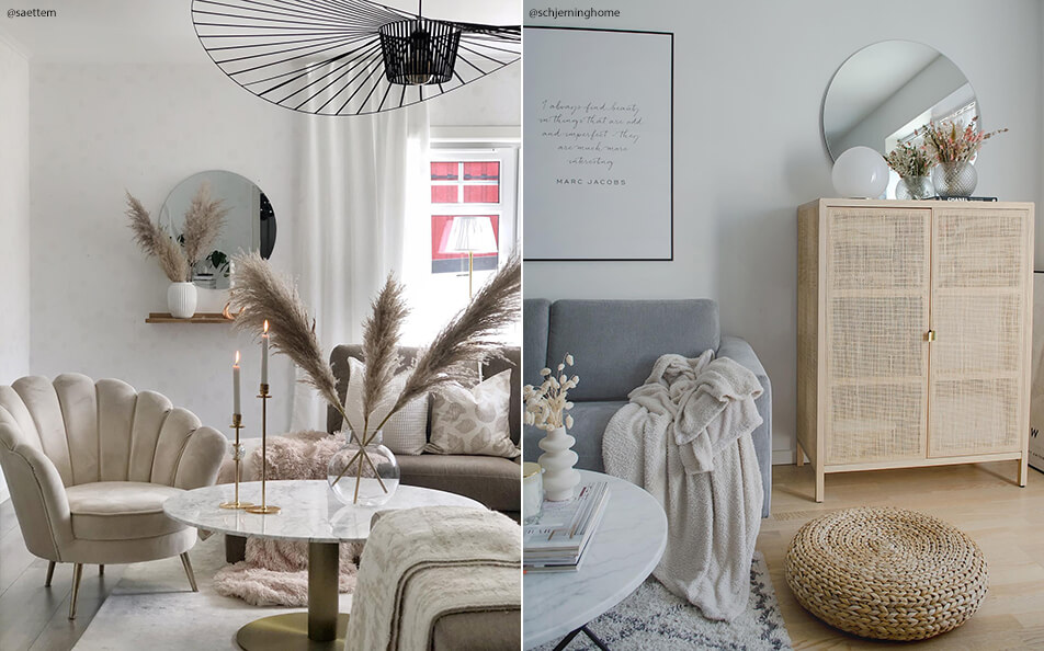 Einrichtung im Wohnzimmer - naturnah und harmonisch