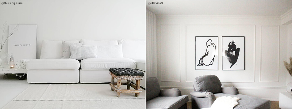 Wohnzimmereinrichtung Idee - minimalistisch und hell