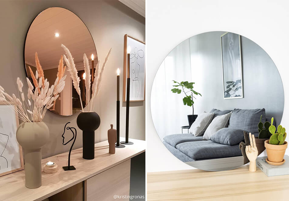 Getönte Spiegel - runde Spiegel