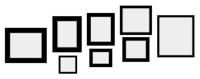 Bilderwand geordnetes Chaos